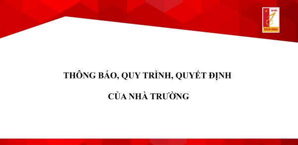 Thông báo, quy trình, quyết định của Nhà trường