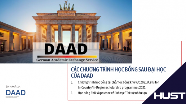 Các Chương trình Học bổng sau đại học của DAAD