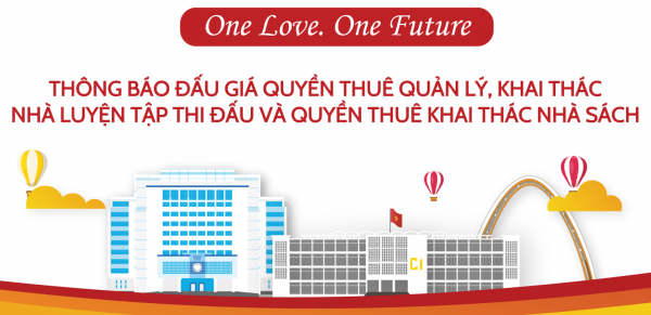 Thông báo đấu giá quyền thuê quản lý, khai thác Nhà Luyện tập thi đấu và quyền thuê khai thác Nhà sách