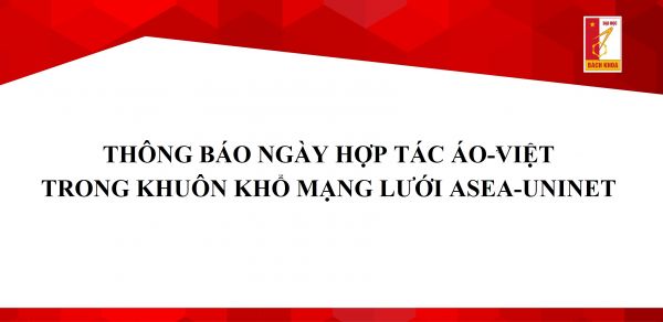 Thông báo Ngày Hợp tác Áo-Việt trong khuôn khổ mạng lưới ASEA-UNINET