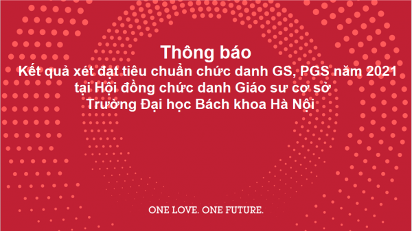 Thông báo Kết quả xét đạt tiêu chuẩn chức danh GS, PGS năm 2021 tại Hội đồng chức danh Giáo sư cơ sở Trường Cá cược xổ số
